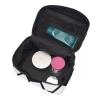 QASDFGHR Small Cool Soccer Ball Print Makeup Bag,Travel Cosmetic Bag with Zipper for Women Square Make Up Bags Organizer view 4