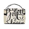 QASDFGHR Small be joyful calligraphy Print Makeup Bag,Travel Cosmetic Bag with Zipper for Women Square Make Up Bags Organizer view 3