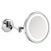 6inch Bathroom Mirrors Wall Mounted,Folding 360Swivel Double-Sided Makeup Mirror Extendable Beauty Mirror Round Shape,Nickel Brushed(Hardwired Connection) view 1