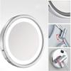 6inch Bathroom Mirrors Wall Mounted,Folding 360Swivel Double-Sided Makeup Mirror Extendable Beauty Mirror Round Shape,Nickel Brushed(Hardwired Connection) view 2