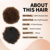 Boymia Afro Puff for Kids #2 Dark Brown 4 Inch Afro Kinky Curly Hair Bun Hairpieces 100% Human Hair Durable Natural Soft Enhancing Your Beauty And Youthfulness Kinky Bun for Natural Hair view 2