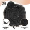 Boymia Afro Puff for Kids #2 Dark Brown 4 Inch Afro Kinky Curly Hair Bun Hairpieces 100% Human Hair Durable Natural Soft Enhancing Your Beauty And Youthfulness Kinky Bun for Natural Hair view 3