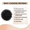 Boymia Afro Puff for Kids #2 Dark Brown 4 Inch Afro Kinky Curly Hair Bun Hairpieces 100% Human Hair Durable Natural Soft Enhancing Your Beauty And Youthfulness Kinky Bun for Natural Hair view 4