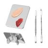 4 Pcs Makeup Mixing Palette Tray Set - Stainless Steel, Includes 2 x Mixing Spatula view 1