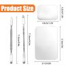 4 Pcs Makeup Mixing Palette Tray Set - Stainless Steel, Includes 2 x Mixing Spatula view 2