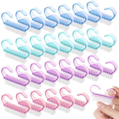 400 PCS Handle Grip Nail Brush Bulk, Small Nail Brushes with Soft Stiff Bristles, Nail Cleaner Scrubbing Kit for Cleaning, Daily Use Fingernail Brush for Toes and Nails