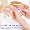400 PCS Handle Grip Nail Brush Bulk, Small Nail Brushes with Soft Stiff Bristles, Nail Cleaner Scrubbing Kit for Cleaning, Daily Use Fingernail Brush for Toes and Nails view 2