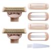 Latest Ver. 2Pcs Two-Way Dry Razor Replacement Head with Rose Gold Plated Body fit for Flawless Nu Razor, Hair Remover Tool with Covers Compatible for Finishing Touch Razor for Women view 1