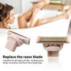 Latest Ver. 2Pcs Two-Way Dry Razor Replacement Head with Rose Gold Plated Body fit for Flawless Nu Razor, Hair Remover Tool with Covers Compatible for Finishing Touch Razor for Women view 3