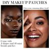 20 Pcs Silver Face Makeup Patches, Silver Glitter Freckles Face Tattoo, Easy Application Sparkle Makeup Freckles, Waterproof Glitter Temporary Tattoos for Women view 2