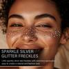 20 Pcs Silver Face Makeup Patches, Silver Glitter Freckles Face Tattoo, Easy Application Sparkle Makeup Freckles, Waterproof Glitter Temporary Tattoos for Women view 3
