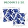 2 Pcs Pocket Cosmetic Bag, Pineapple Blue Pattern Self-Closing Shrapnel Makeup Bag No Zipper Small Makeup Pouch for Mini Travel Storage for Cosmetics Headphones Jewelry Organizer view 2