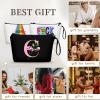 Happy Birthday Friendship Womens Bridesmaid Coolest Gifts for Sister Teacher Coworkers Personalized Travel Makeup Cosmetic Bag with Mirror Valentines Mothers Day Christmas Graduation C view 4