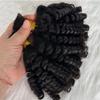 Hesperis Curly Human Hair Bulk for Braiding Bouncy Curly Human Hair Bundles No Weft Double Drawn Bulk Hair for Boho Braids (18inch, 1 bundle 100g) view 3