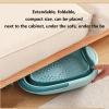Collapsible Foot Bath Basin for Soaking Feet,Foot Soak Tub,Plastic Foot Bucket with Handles and Massage Acupoint,Foldable Laundry Basket,Blue view 3