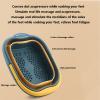 Collapsible Foot Bath Basin for Soaking Feet,Foot Soak Tub,Plastic Foot Bucket with Handles and Massage Acupoint,Foldable Laundry Basket,Blue view 4