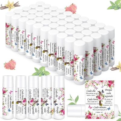 50 Pcs Christian Lip Balm Bulk Bible Verses Lip Balm Scripture Christian Gifts for Women Faith Religious Church Party Favor Inspirational Gift for Teacher Nurse Mother Coworker Employee