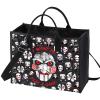 LEVLO Jigsaw Killer Tote Bag Horror Movie Fans Gift I Want To Play A Game Jigsaw Killer Shoulder Bag Horror Movie Merch (Play A Game LT) view 1