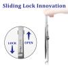 4 Pcs Piercing Ball Grabber Tool Tweezers Jewelers Holder Pick up Tool Gem Stone Jewelry Locking Tweezers Stainless Steel Precision Claw Holder for Tiny Objects Electronic Components view 3