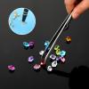 4 Pcs Piercing Ball Grabber Tool Tweezers Jewelers Holder Pick up Tool Gem Stone Jewelry Locking Tweezers Stainless Steel Precision Claw Holder for Tiny Objects Electronic Components view 4