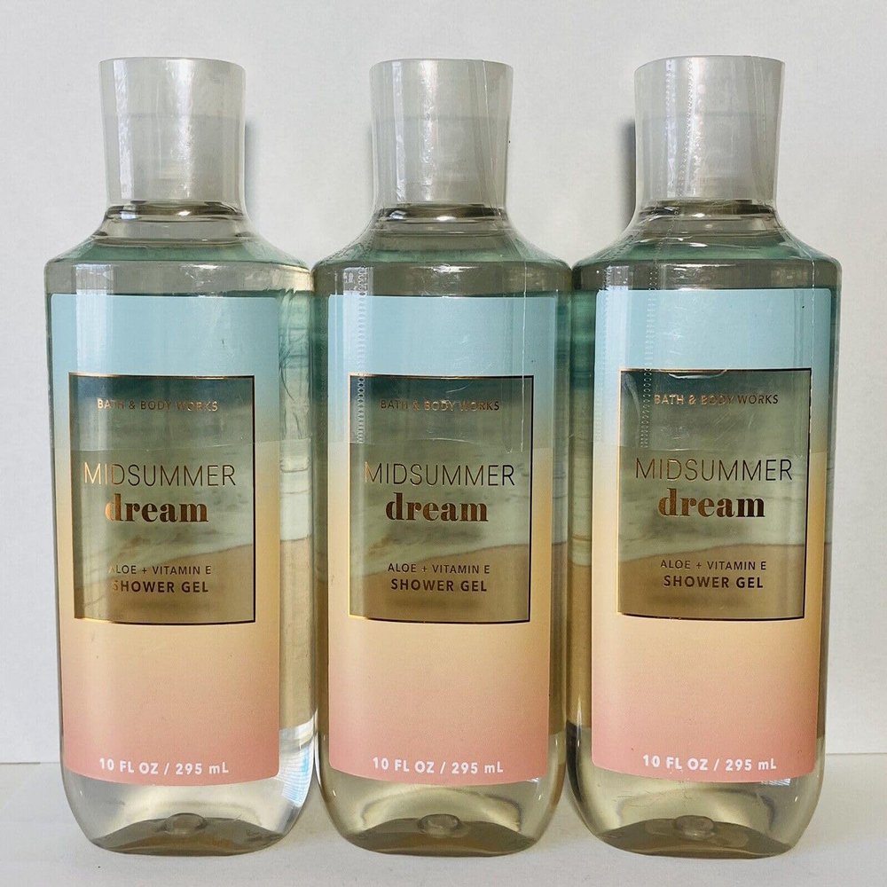 3 MIDSUMMER DREAM Shower Gel Body Wash bath body 10 oz