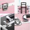 SGeneE Travel Makeup Car, Embroidery Tool Cart, Beauty Tool Organizer, Aluminum Frame, Universal Wheel with Lock (Black 35x26x70cm) view 3