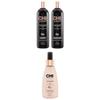 Bundle of CHI Brand Luxury Black Seed Oil Blend Gentle Cleansing Shampoo & Moisture Replenish Conditioner 12 Fl Oz Each (pack Of 2) + CHI Luxury Black Seed Oil Leave-In Conditioner, 4 Oz view 1