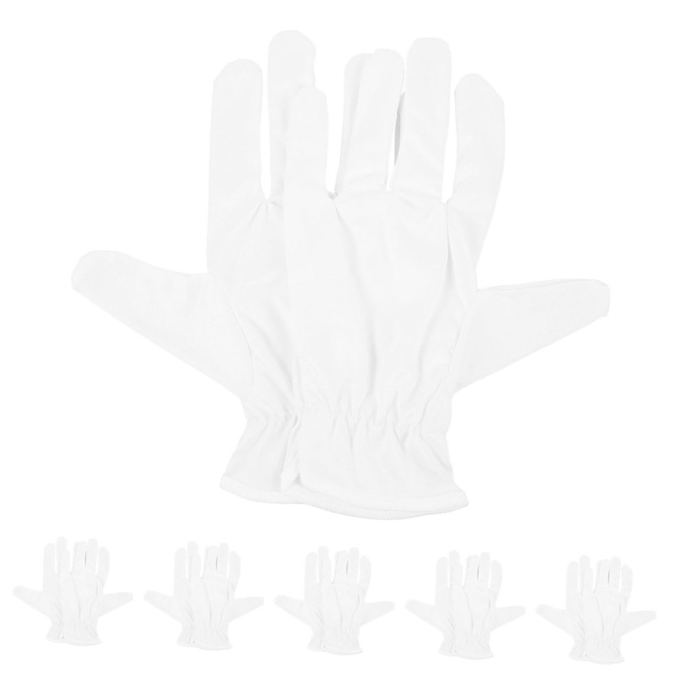 Veemoon 6pairs Anti-static Microfiber Gloves for Jewelry Inspection Etiquette and Cleaning Comfortable Protective Gloves for Watches Glasses and Exhibitions