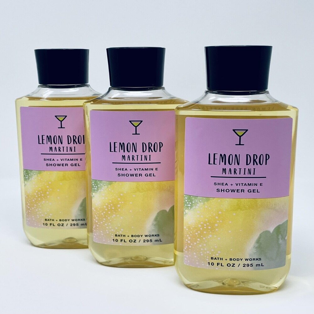3 LEMON DROP MARTINI Shower Gel Wash bath body 10 oz.