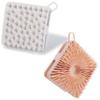 2 PC Silicone Exfoliating Body Scrubber, Silicone Body Shampoo Brush, Soft Silicone Loofah for Sensitive Skin, Shower Silicone Hair Scalp Massager, Easy to Clean, Lather Well(Gray&Pink) view 1