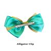 Jasmine Inspired Princess Hair Bow Teal Gold Bow/Alligator Clip/Genie Bow by Inspired Bows view 3