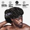 Red by Kiss Men's Silky Satin Hair Bonnet, Soft Anti-Frizz Fabric, All Hair Types, No Slip Wide Band Comfort, Anti Breakage Protection, Daily Wear view 2