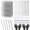 Piercing Kit - Judero 66Pcs Piercing Kit Includes Mixed 50Pcs Ear Nose Piercing 12G 14G 16G 18G 20G Hollow 6Pcs Piercing Discs 6Pcs Clean Tools 4Pcs Gloves for Ear Nose Navel Nipple Lip Tongue Piercing Tools view 1