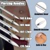 Piercing Kit - Judero 66Pcs Piercing Kit Includes Mixed 50Pcs Ear Nose Piercing 12G 14G 16G 18G 20G Hollow 6Pcs Piercing Discs 6Pcs Clean Tools 4Pcs Gloves for Ear Nose Navel Nipple Lip Tongue Piercing Tools view 3