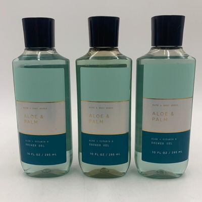 3 Pack SHOWER GEL WASH ALOE VITAMIN E 10 OZ aloe palm bath body