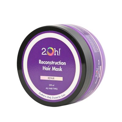 2.O-h! Reconstruction Hair Mask | Italian Quality Damage Repair Hair Mask for Dry and Frizzy Hair | Hair Smoothening Cream for Dry and Damaged Hair | Deep Conditioning Hair Mask for Women and Men