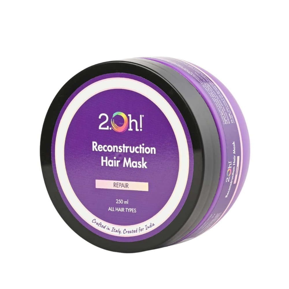 2.O-h! Reconstruction Hair Mask | Italian Quality Damage Repair Hair Mask for Dry and Frizzy Hair | Hair Smoothening Cream for Dry and Damaged Hair | Deep Conditioning Hair Mask for Women and Men