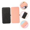 PAMINGONO 2pcs Eyelash Tweezers Case Portable Tweezer Storage Holder for Eyelash Grafting Tools Durable Pouch Pink Black Efficient Organizer for Extensions view 2