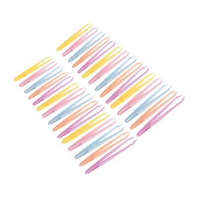 BUTIFULSIC 100pcs Surgical Tweezers Eyebrow Tweezers for Women Men Craft Set Lash Clamp for Eyelashes