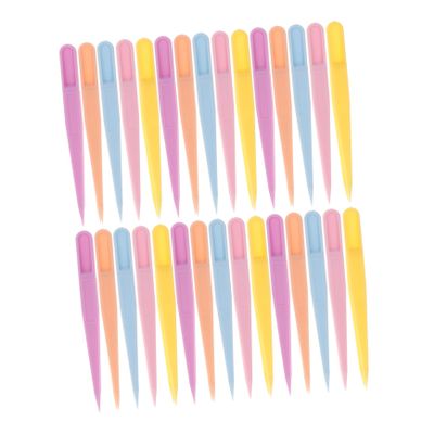 ARTIBETTER 100pcs Multifunctional Tweezers Pack Eyebrow Tweezers for Crafting Lash Application Pointed Tip