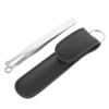 SOESFOUFU 1set Multi-Functional Stainless Steel Nose Hair Trimmer Portable Leather Case Round Head Design for Safe Use for Men Personal Care view 1