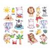 10PCS Tattoo Sticker Fake Tattoo Cute Watercolor Animal Cartoon Glitter Temporary Tattoo for Age 3 view 2