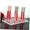 SOESFOUFU Acrylic Makeup Compact Organizer with Design for Easy Visibility Double-row Display Rack for Lipstick Powder and Beauty Products Vanity and Store Use view 4