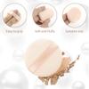 4 Pcs Powder Puffs for Makeup Face Powder Puff for Loose Powder Body Powder Puffs Soft Powder Puff for Foundation Washable Velour Puff with Ribbon Powder Pads Round Makeup Sponge (White + Skincolor) view 4