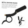 NOLITOY 2pcs Manual Beard Shaver Professional Finger Razor for Men Lightweight and Portable Design for Easy Grooming for Beard Eyebrows Hair view 4