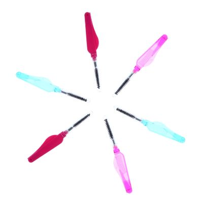 Baluue 6pcs Folding Eyebrow and Eyelash Combs Portable Dual-Sided Brow Brush and Lash Separator for Professional Makeup and Personal Use Random Colors