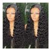 SHSWUD Wigs Synthetic Curly Wigs For Women Long Black Lace Front Wig Synthetic Hair Deep Wave Wig Breathable Wigs(26in) view 2