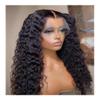 SHSWUD Wigs Synthetic Curly Wigs For Women Long Black Lace Front Wig Synthetic Hair Deep Wave Wig Breathable Wigs(26in) view 4