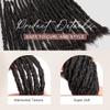 DAIXI Handmade Interlocking Locs 100% Real Human Hair Permanent Loc Extensions Textured Natural Looking Soft Dreadlocks (1B - 0.8cm, 6 Inch 10 Strands) view 3