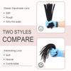DAIXI Handmade Interlocking Locs 100% Real Human Hair Permanent Loc Extensions Textured Natural Looking Soft Dreadlocks (1B - 0.8cm, 6 Inch 10 Strands) view 4